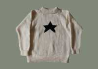 Sweter vintage s/m w stylu grunge z gwiazdą