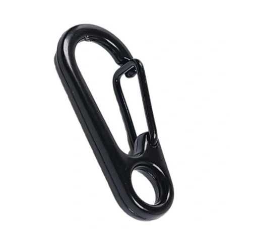 Karabińczyk Metalowy 3.3cm Czarny Karabinek Do Kluczy Survival 18665