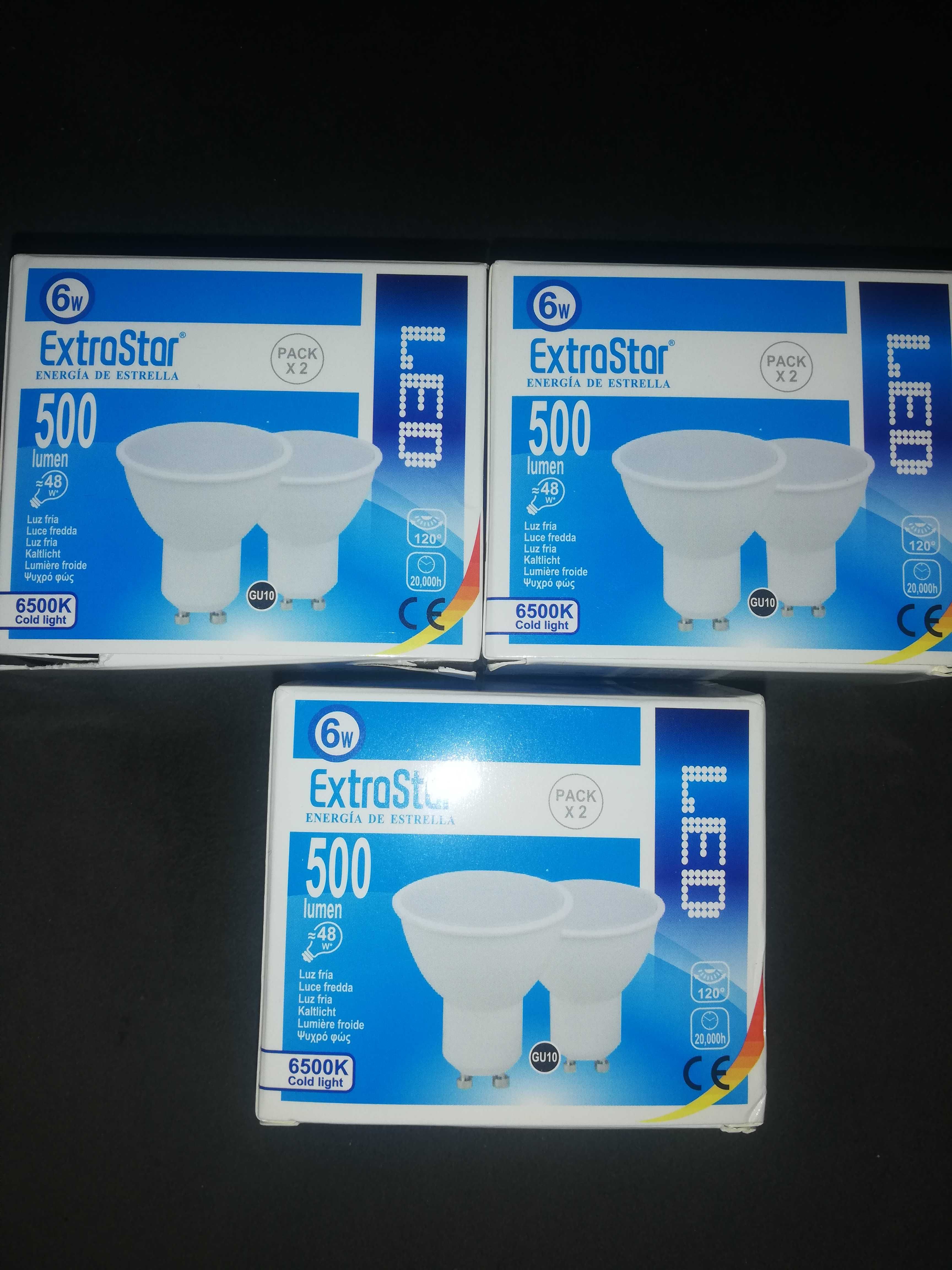 2 sztuk żarówek LED GU10 6 W ExtraStar 6500K.