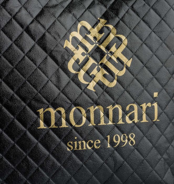 Monnari pakowna torba damska na zakupy shopperka czarna materiałowa!!