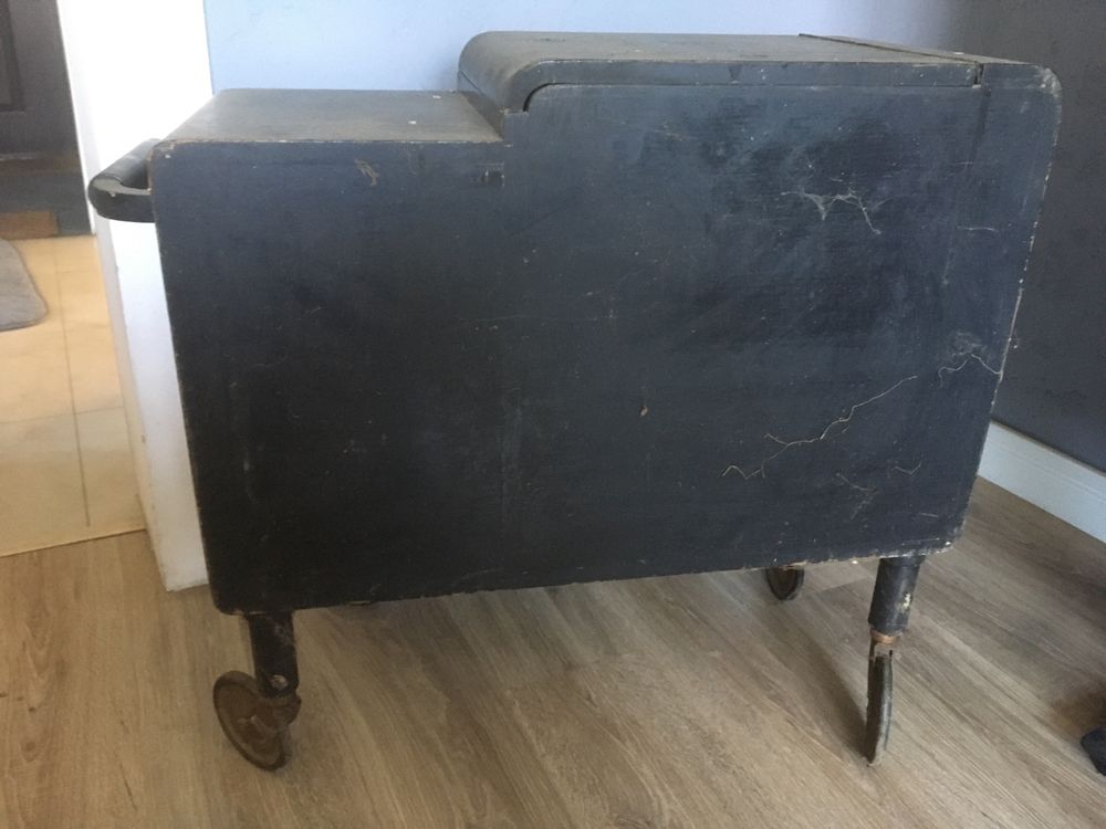 Barek szafka na kółkach art deco vintage do renowacji