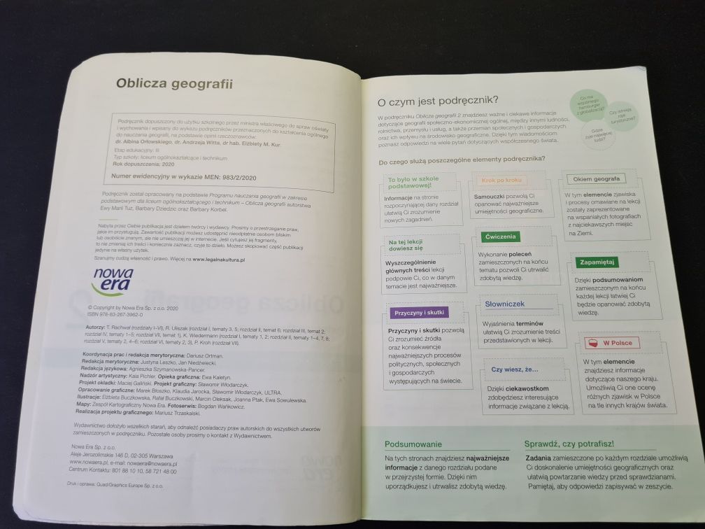 Podręcznik do Geografii "Oblicza Geografii 2" KL2 Liceum/Technikum