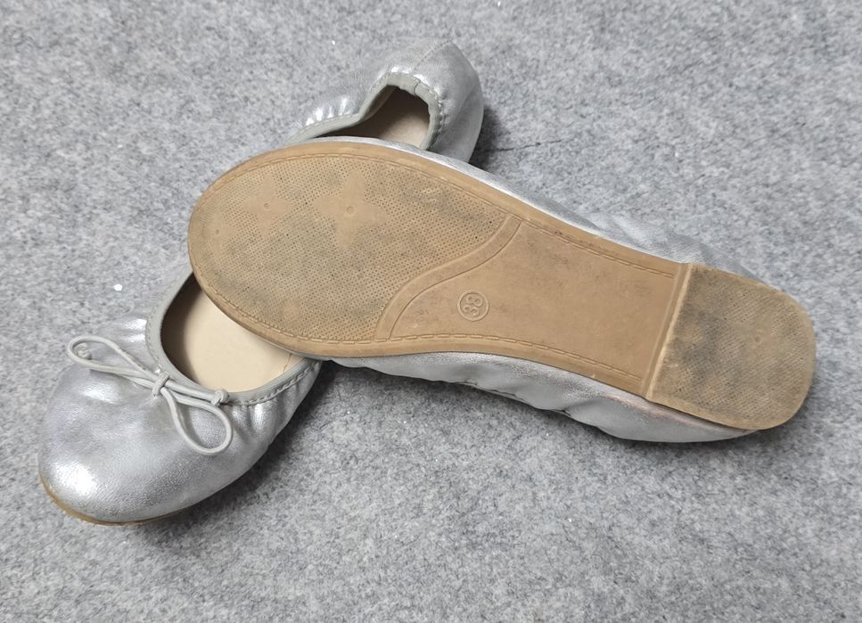 Janny Fairy srebrne balerinki rozm.38