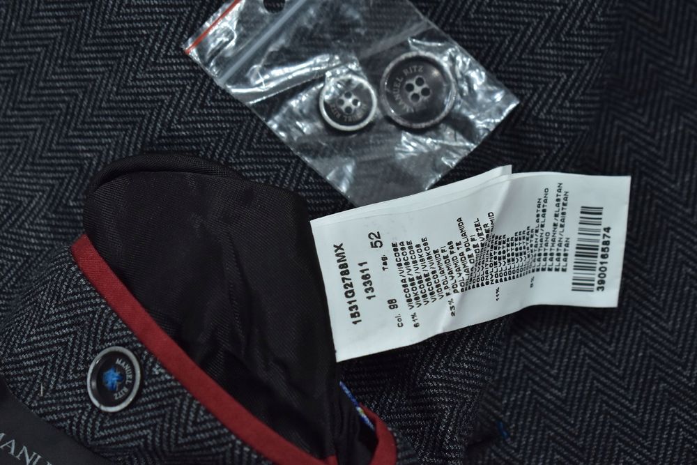 Manuel Ritz Marynarka Bez Podszewki Blazer Slim Fit 52