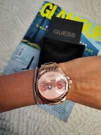 Zegarek Guess różowe złoto cyrkonie