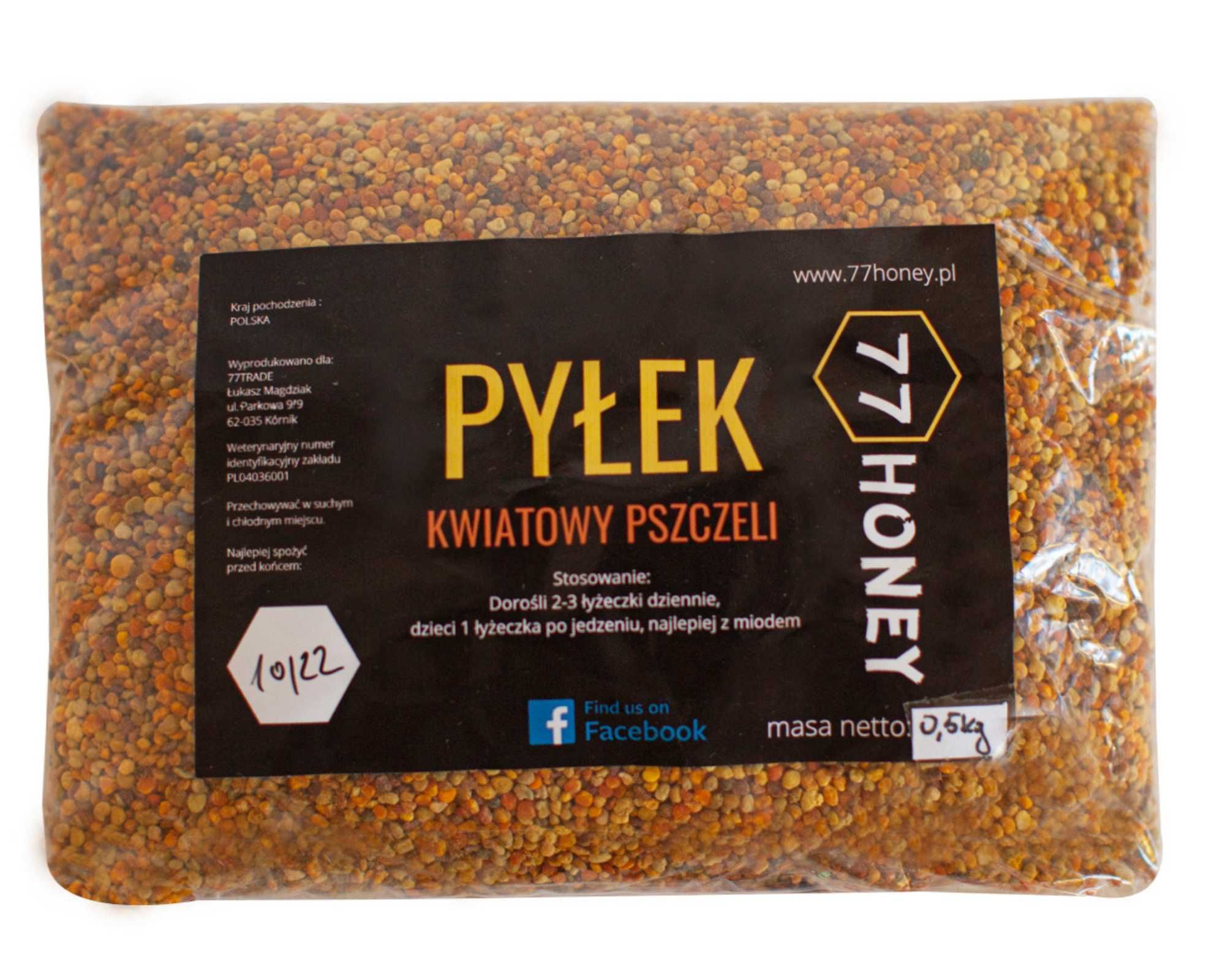 Pyłek kwiatowy pszczeli Polski - świeży 500g