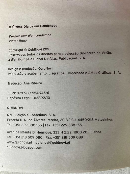 O Último Dia de um Condenado, de Victor Hugo