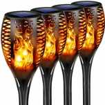 4x LAMPA SOLARNA ogrodowa pochodnia efekt ognia płomienie ozdobna