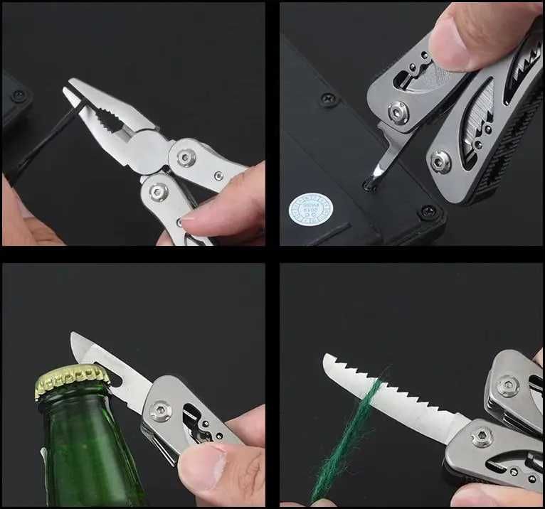 Мультитул пласкогубцы (10 в 1) MT-01 Silver + чехол (Є ОПТ)