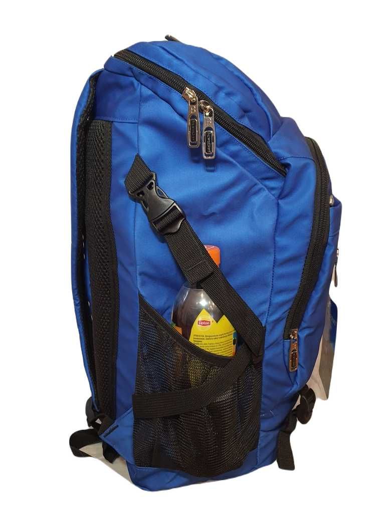 Nowy niebieski plecak turystyczny trekkingowy na prezent 35l 40l