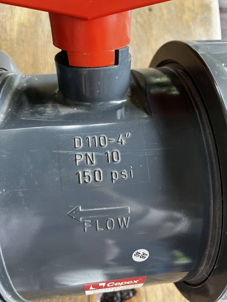 Zawór basenowy fi 110 cepex