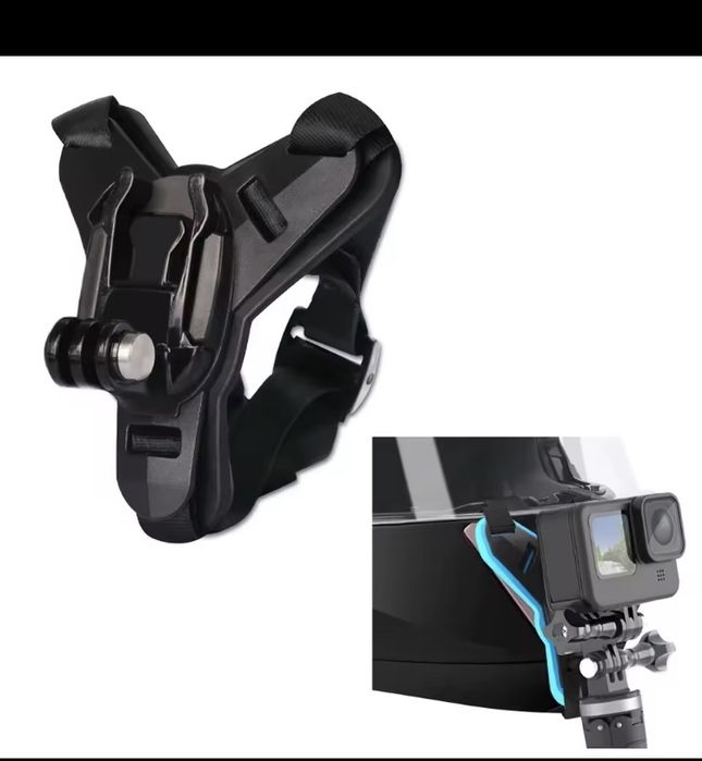 Suporte de camara de video gopro para capacete de moto
