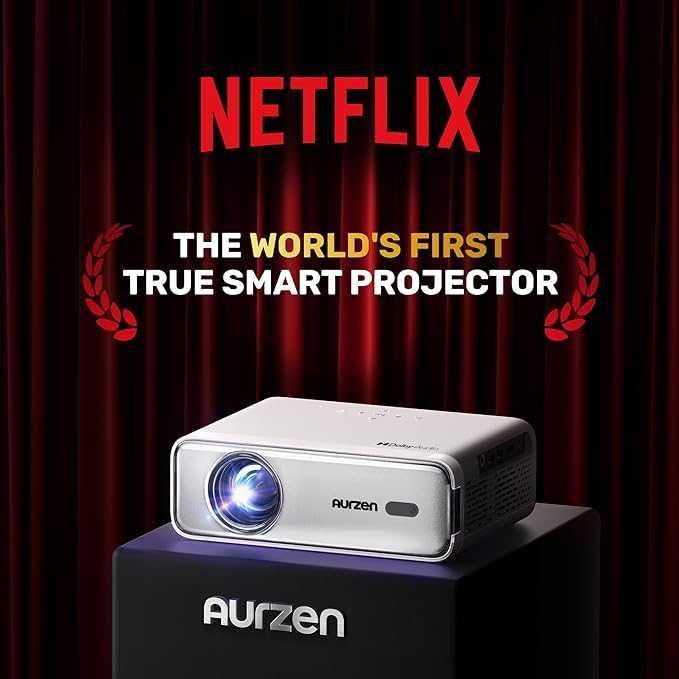 AURZEN EAZZE D1 4K Inteligentny Projektor Netflix 5G WiFi Bluetooth