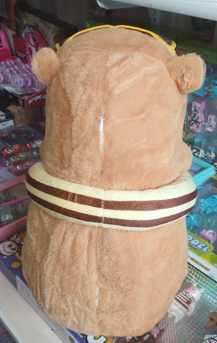 Подушка-игрушка с пледом внутри 3 в 1 капибара-трансформер