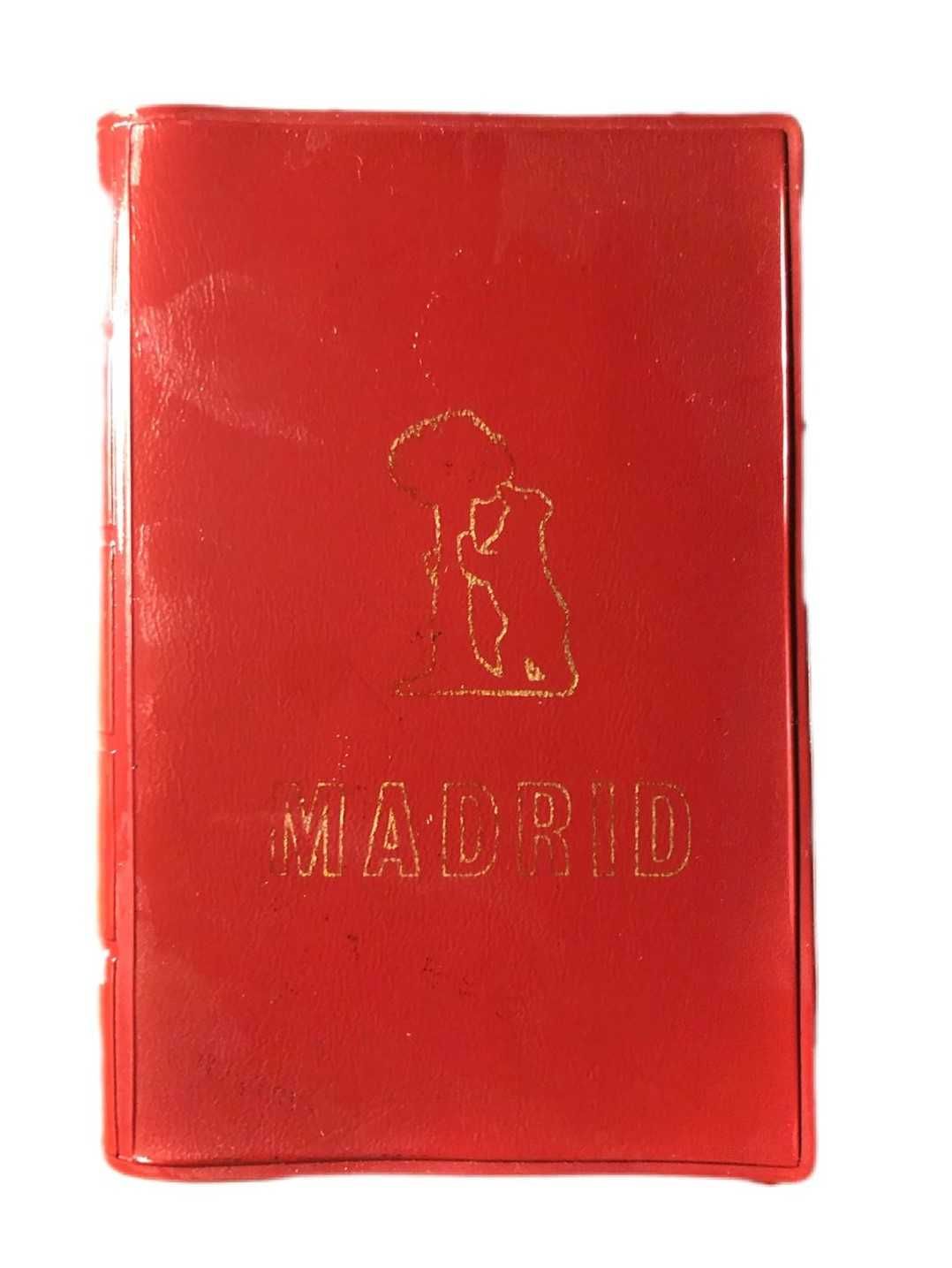 Livro Vintage com 12 Mini Postais Madrid Espanha