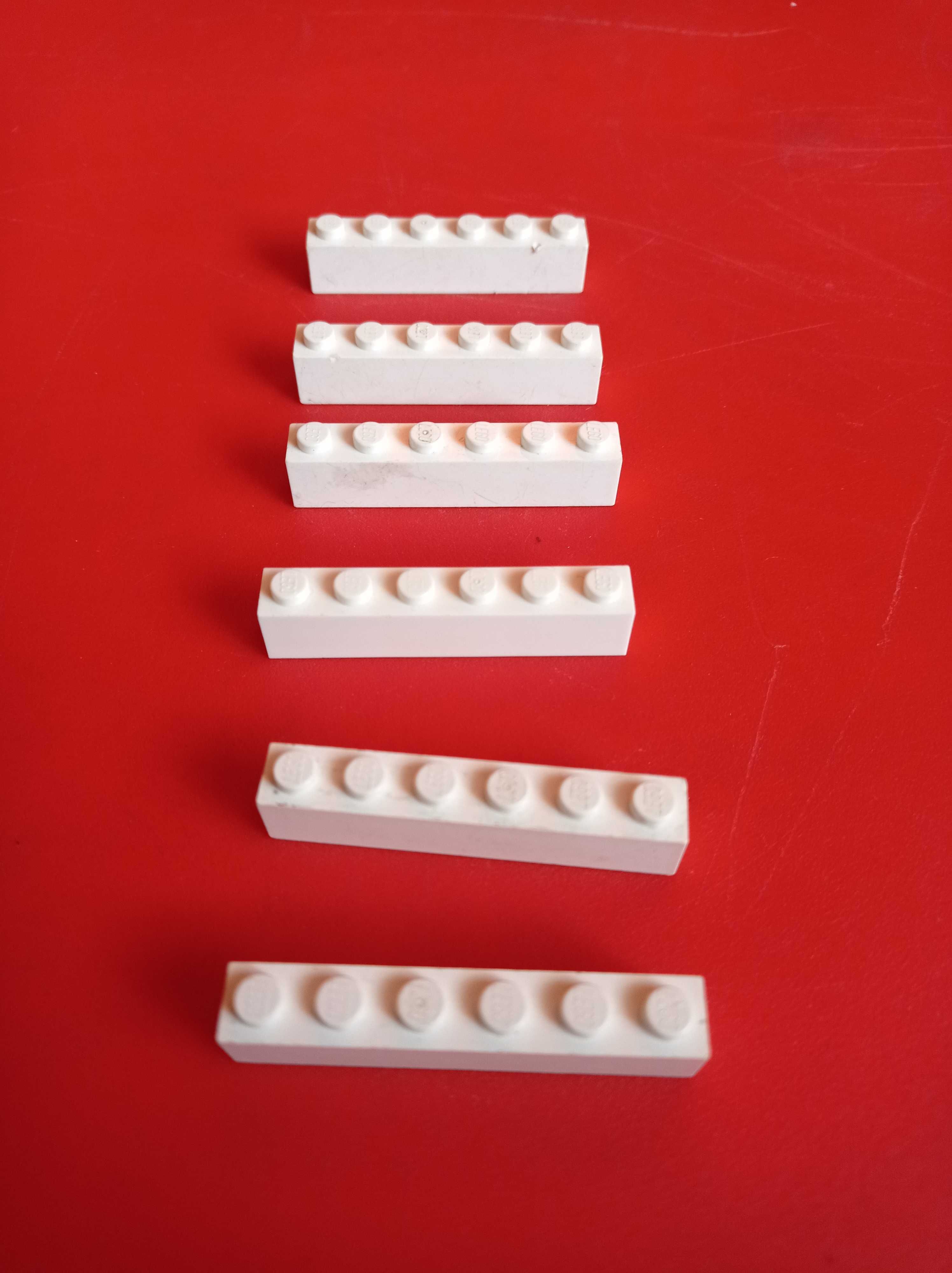 Klocki Lego City, cienkie cegły, 1x6 (3009), kolor biały