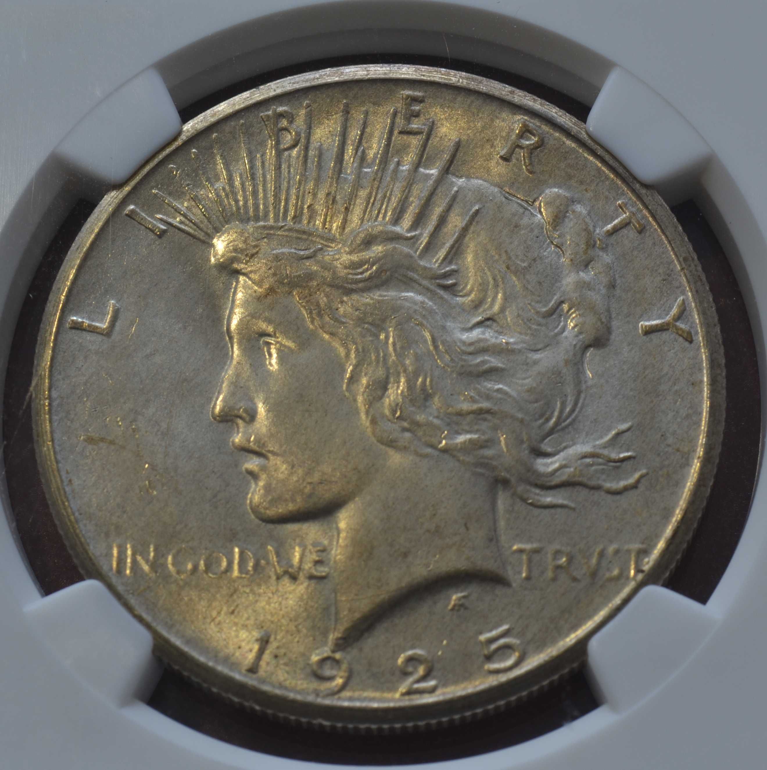 Мирний Долар/Peace Dollar 1925р, MS 65 США. Слаб NGC, Срібло