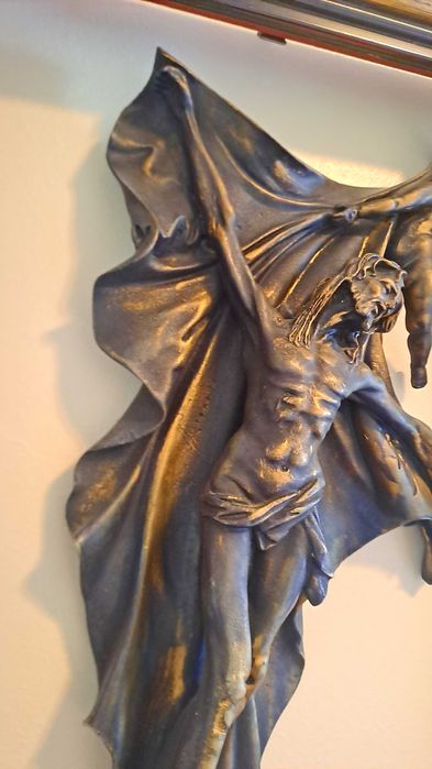 Quadro Cristo relevo dorado