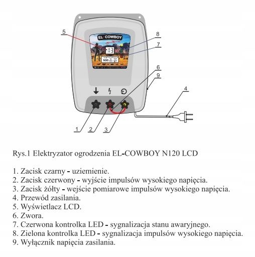 Elektryzator najmocniejszy pastuch 14J na dziki bydło mięsne sieć 230V