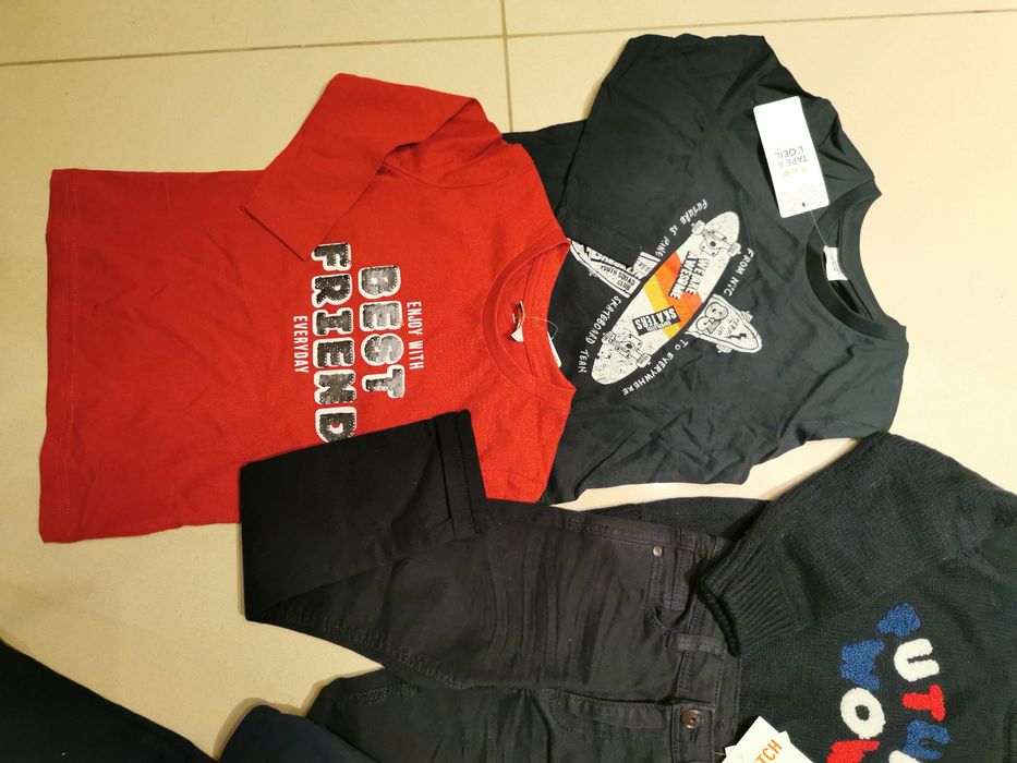 Ubrania dla chłopca 98/104 nowe z metką TAO spodnie sweter tshirt r