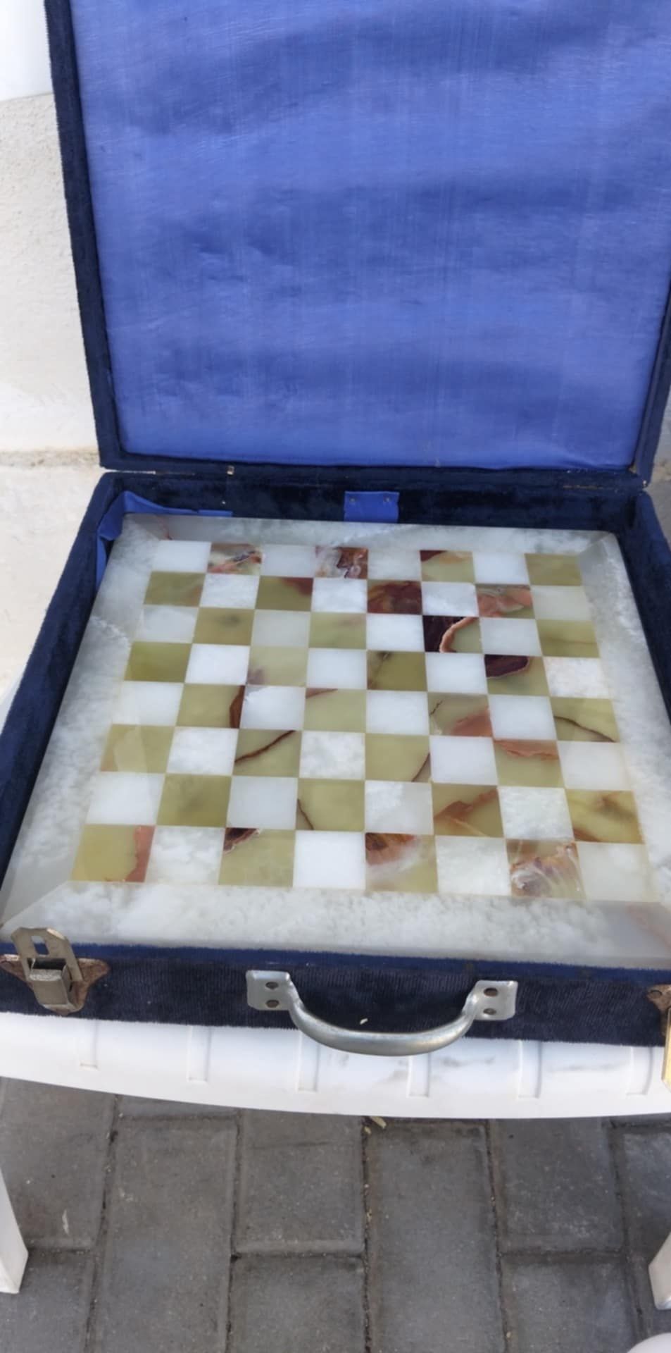 Jogo de xadrez em mármore