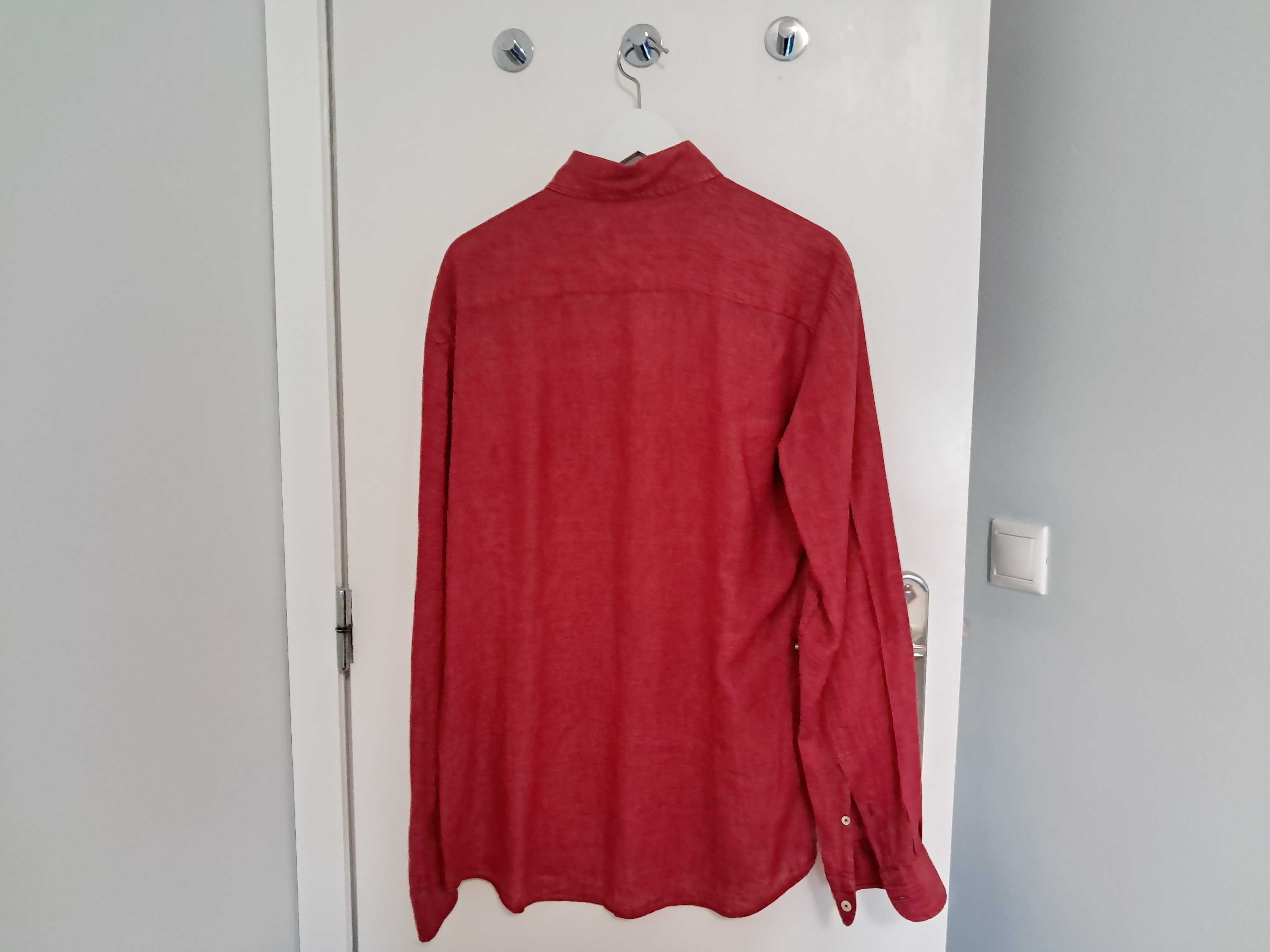 Camisa Homem Algodão Egípcio “CAFÉ COTON” TM Médio / Como Nova