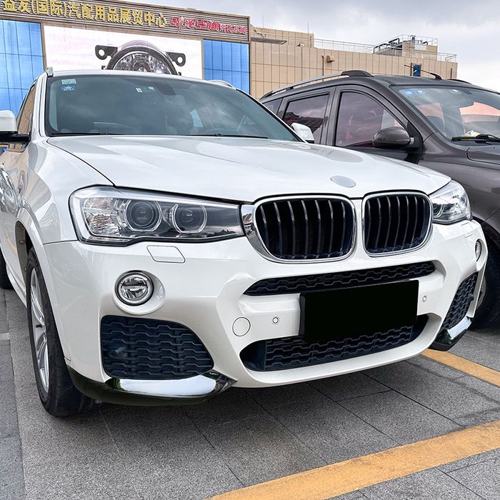 Сплиттер накладки бампера клыки BMW F25 диффузор спойлер губа сплiтер