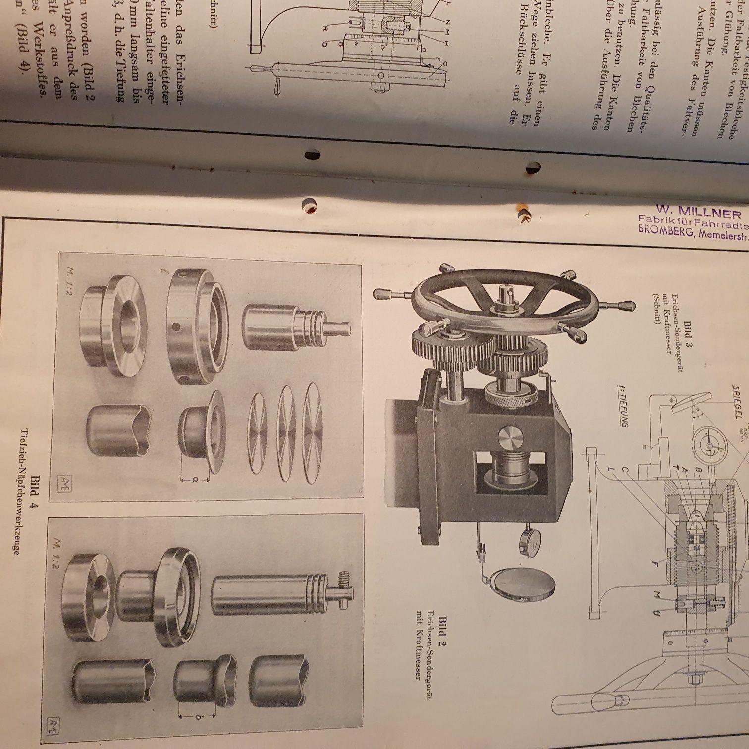 Rysunki techniczne  bydgoszcz 1936 .metal obróbki.Fabryka ul.nakielska