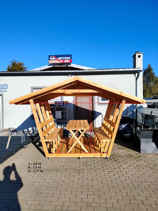 WIATA ALTANKA pergola drewniana ze stołem