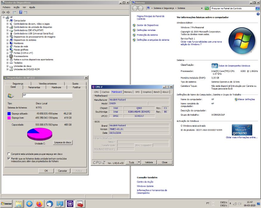 PC Desktop HP Compaq 1.86GHz