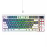 klawiatura mechaniczna gamingowa havit kb884l biała