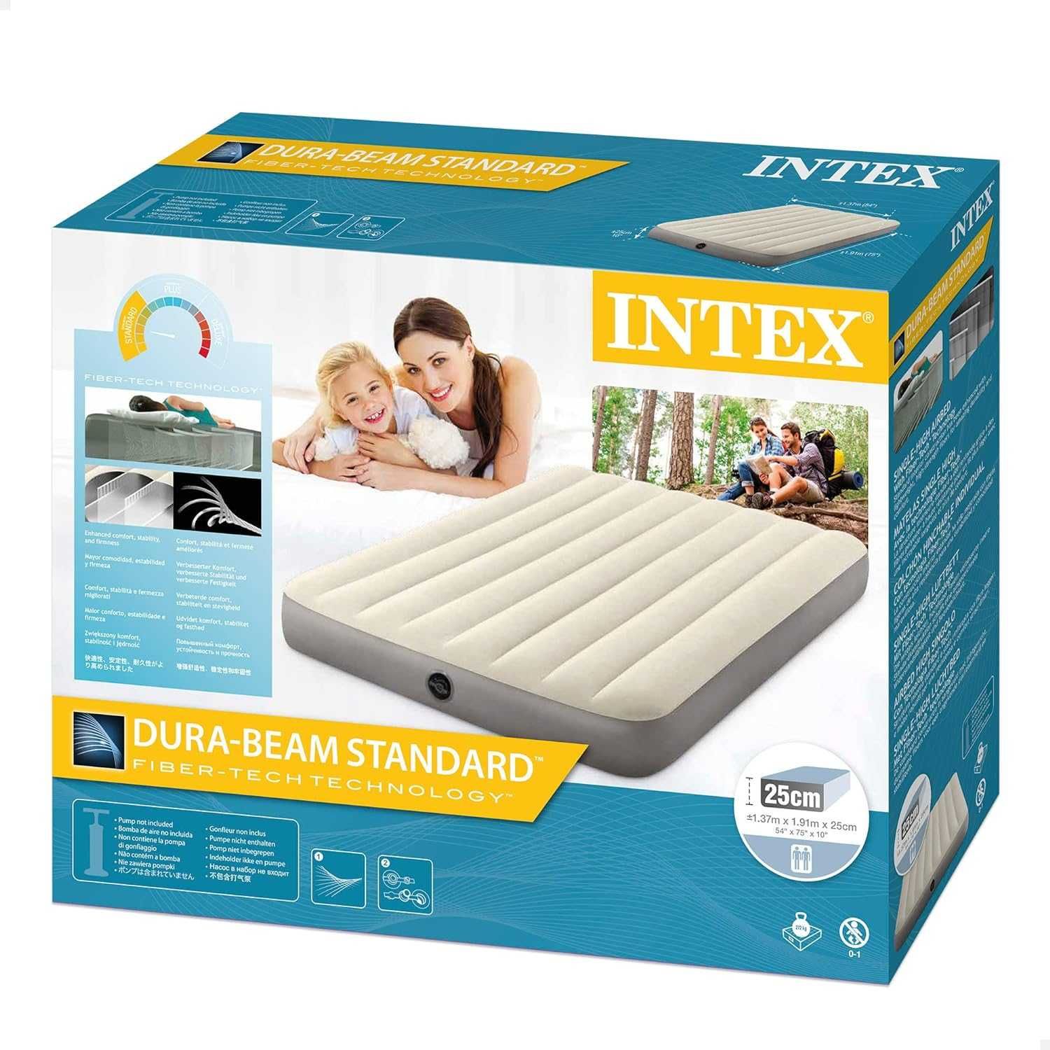 INTEX 64102 DURA-BEAM STANDARD Single-High welurowy materac 137x191x25