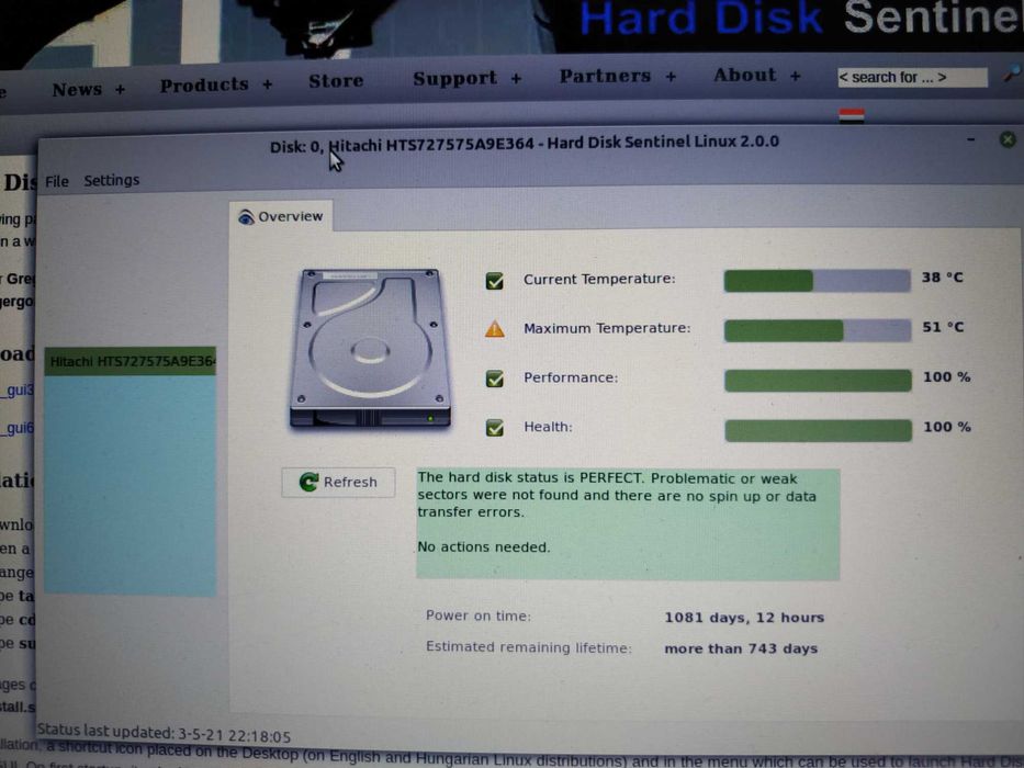 HDD 2.5 Hitachi 750Gb , 3Gb/s.