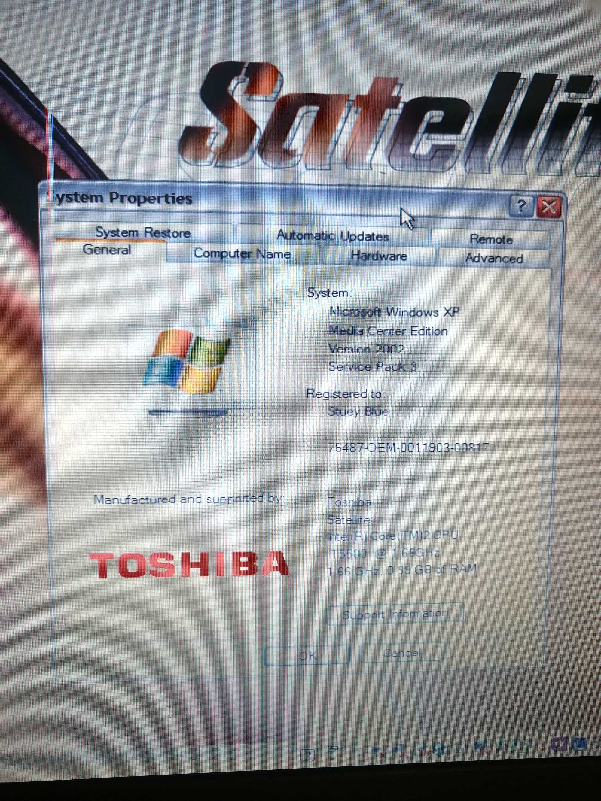 laptop Toshiba Satellite A105-S4384 (PSAA8U-1L502K)