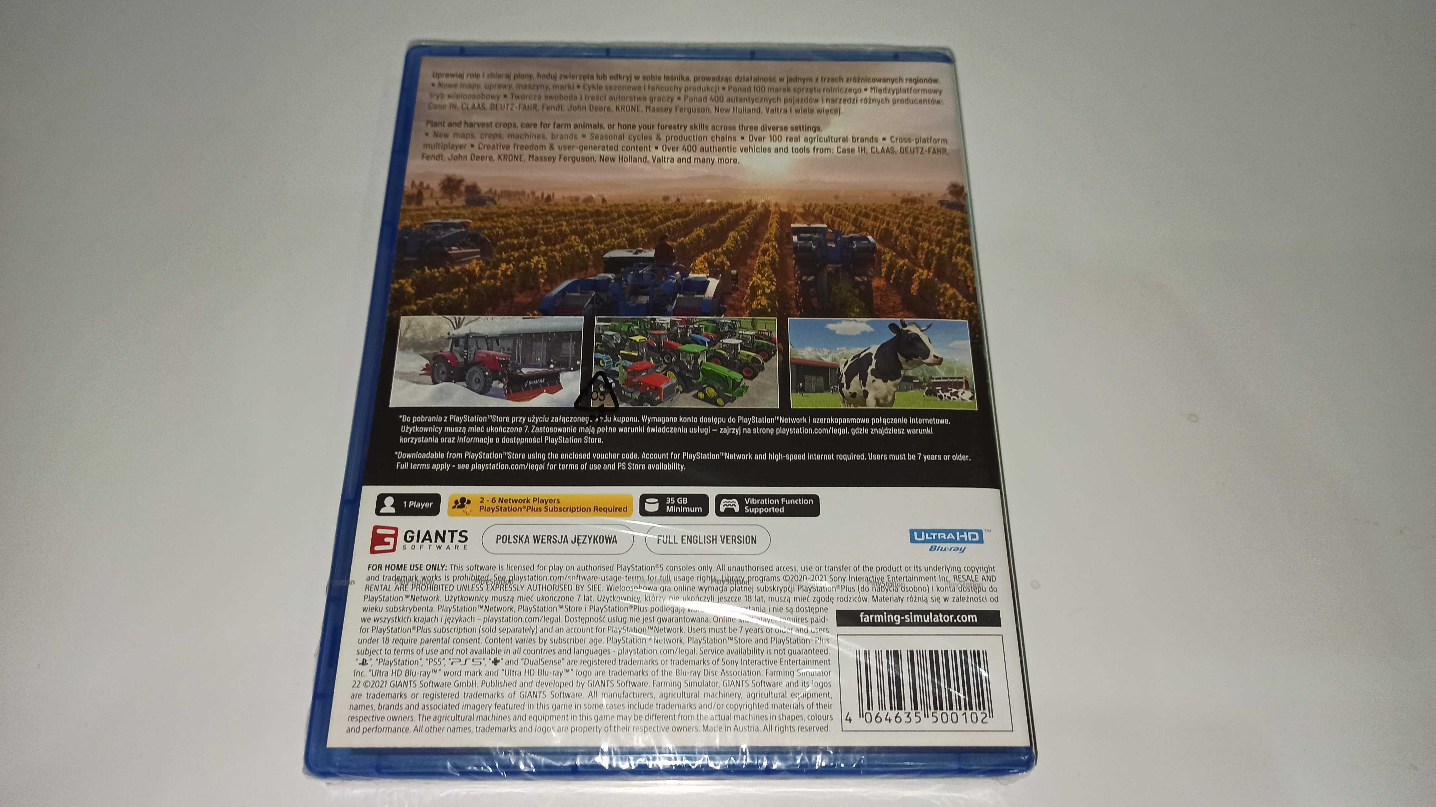 ps5 FARMING SIMULATOR 22 PL po polsku NOWA! Folia!