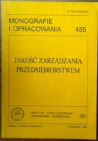 Jakość zarządzania przedsiębiorstwem Monografie