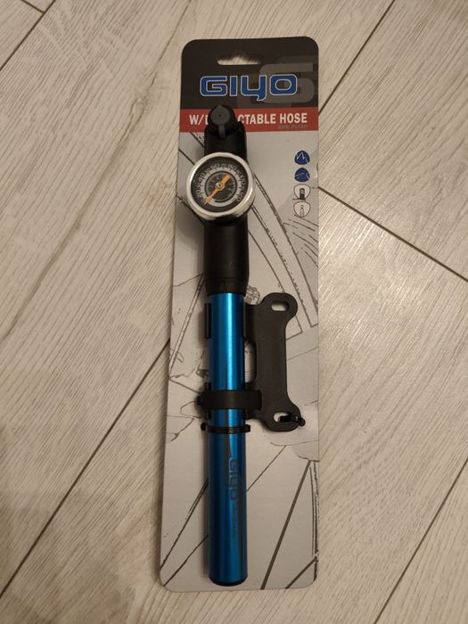 Pompka GIYO GP-871E Mini Alu 120PSI manometr