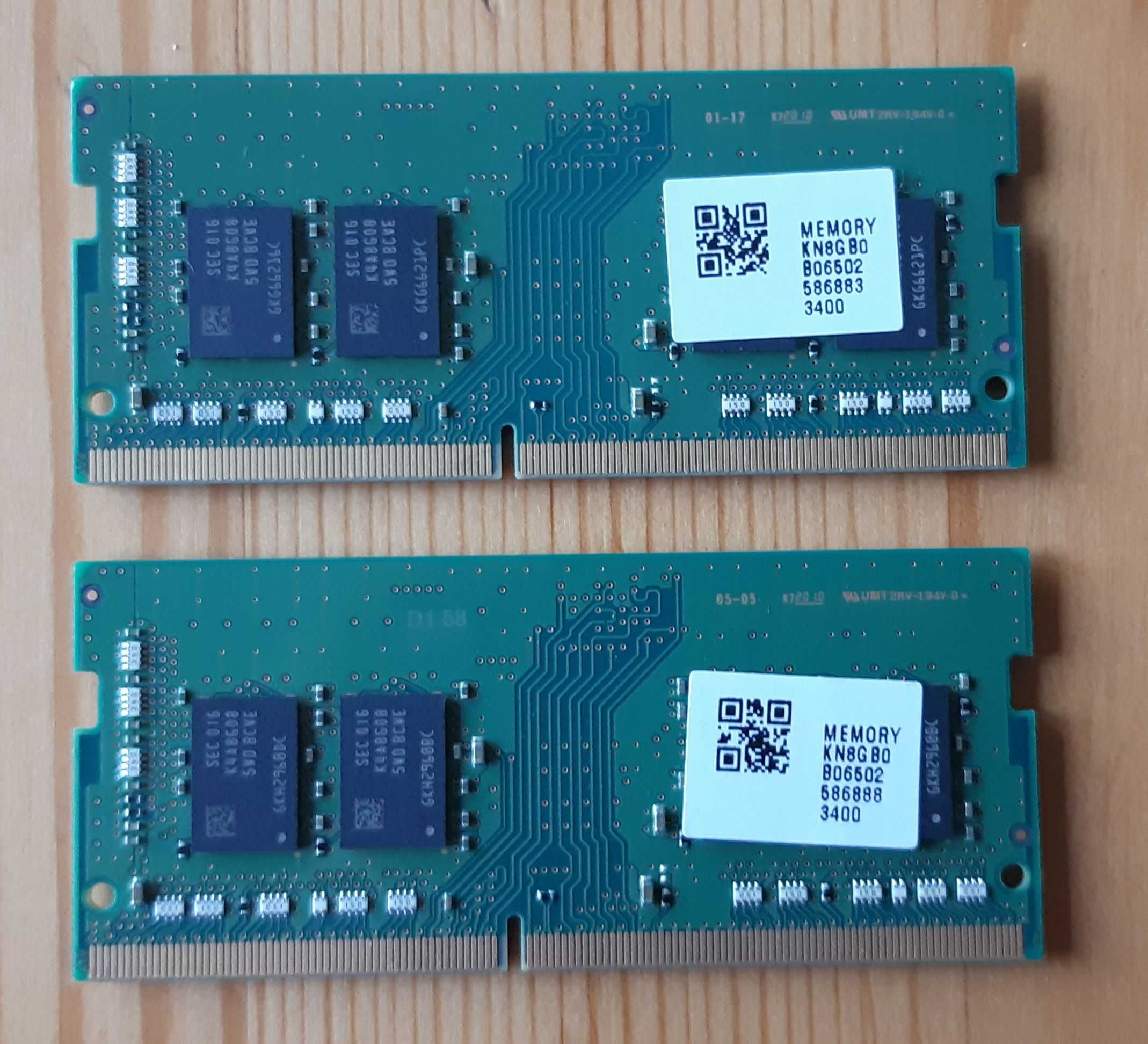 2× Pamięć RAM DDR4 Samsung SODIMM 8 GB do laptopów (zestaw 16gb)