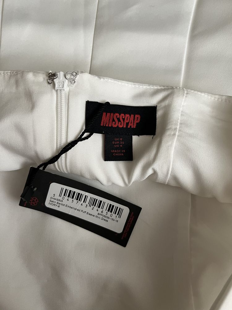 Біла міні сукня MISSPAP