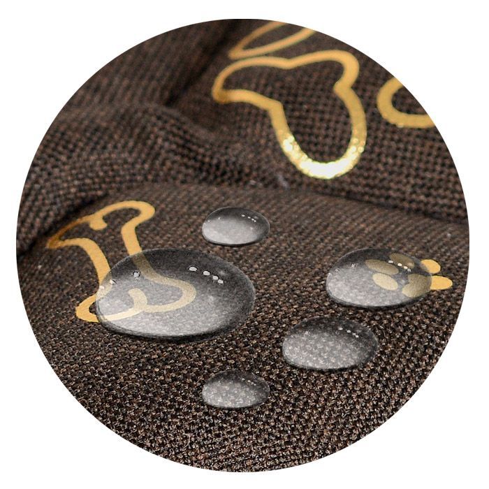 Legowisko Dla Psa Kojec Kingdog 75X65 Cm Wodoodporne Kości Złote