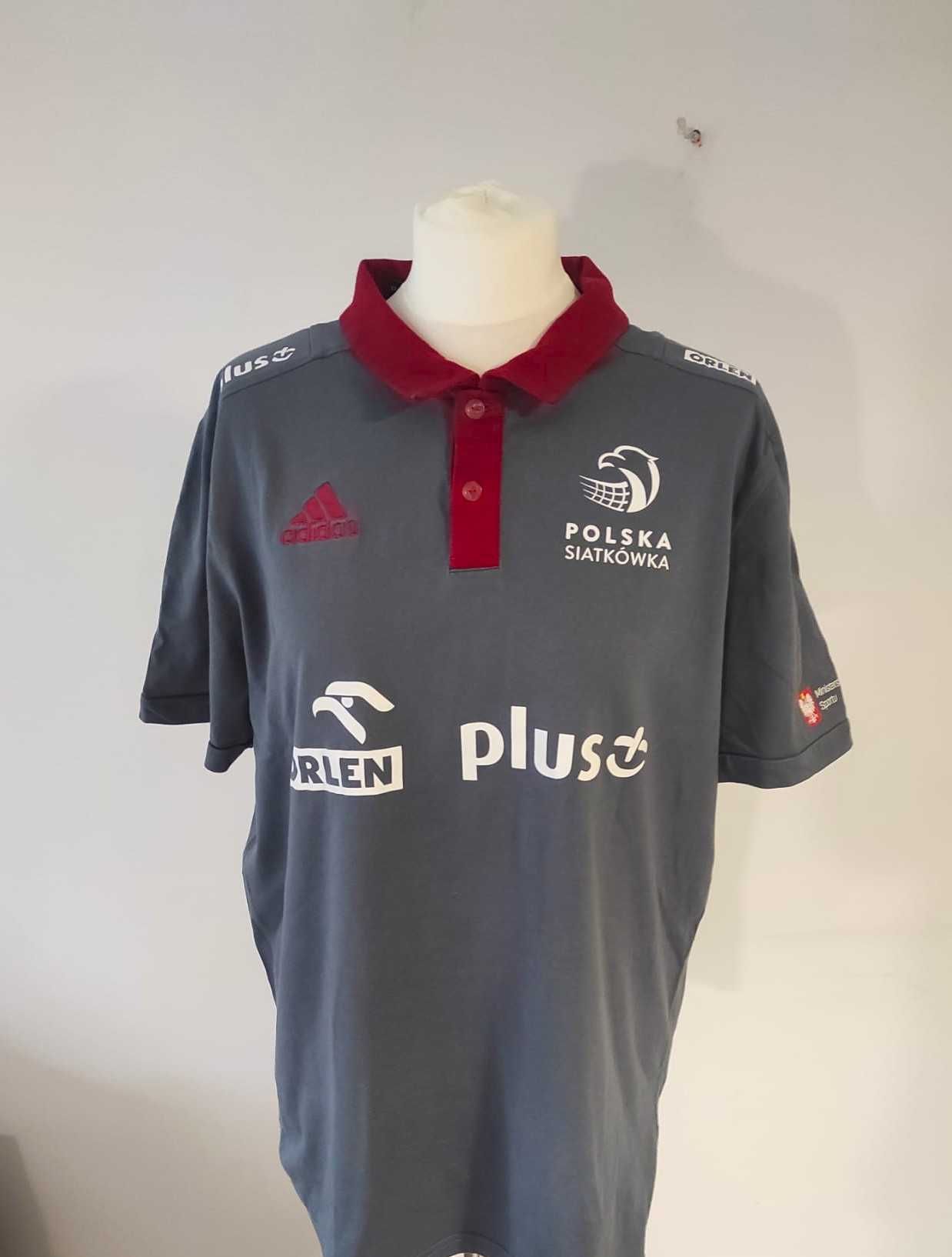 Koszulka Polo, Adidas, reprezentacja Polski, siatkówka, jak nowa