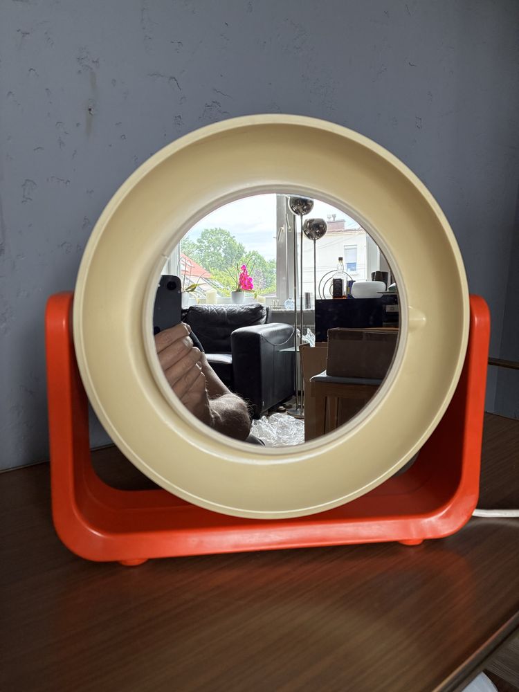 Allibert lusterko podświetlane Space Age vintage design lata 70