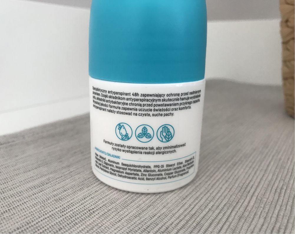 NOWY antyperspirant naturalny Basiclab dezodorant 48h dobry skład