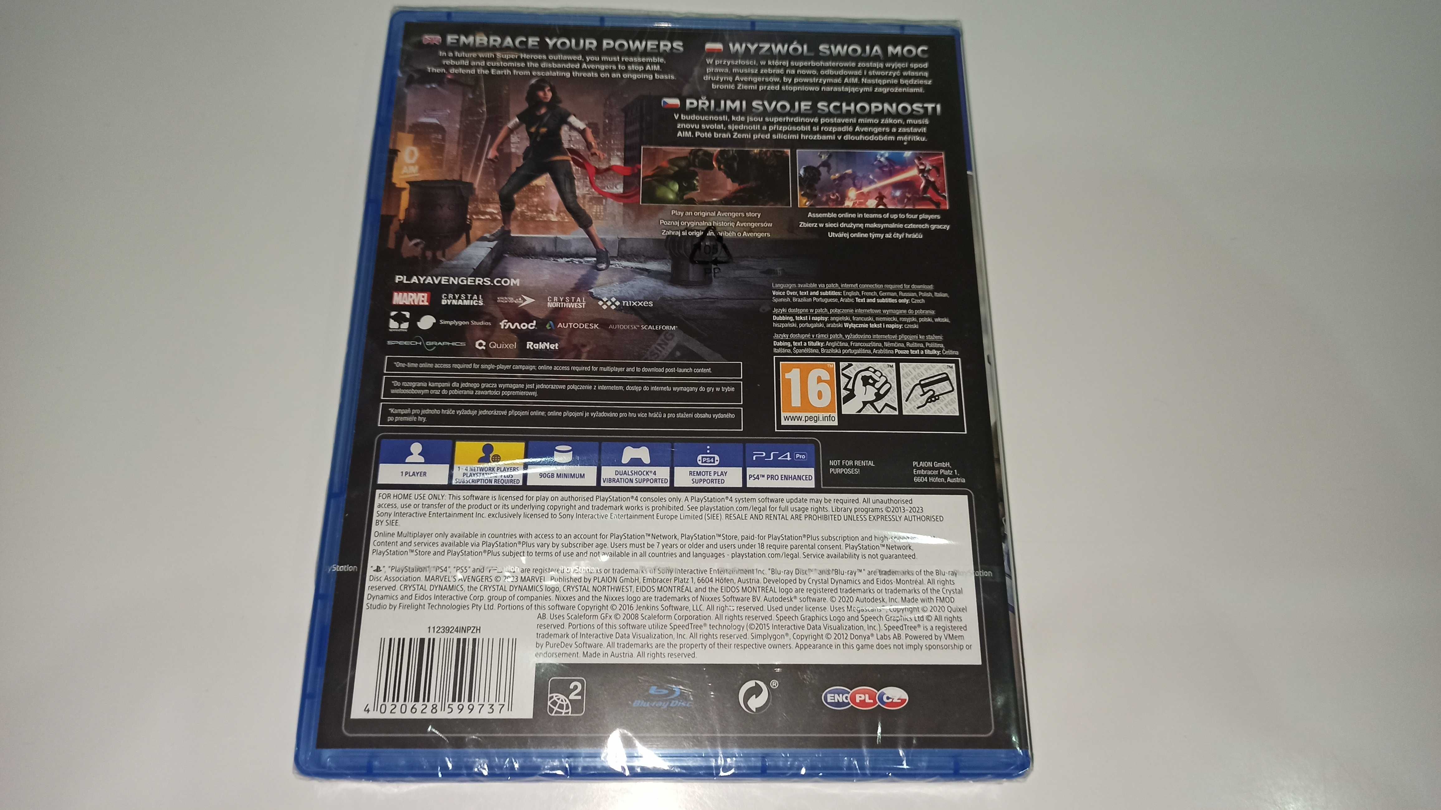 ps4 MARVEL AVENGERS PL mówią po polsku superbohaterowie NOWA!