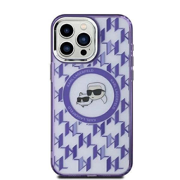 Etui Karl Lagerfeld IML Monogram Karl & Choupette Head MagSafe na iPho