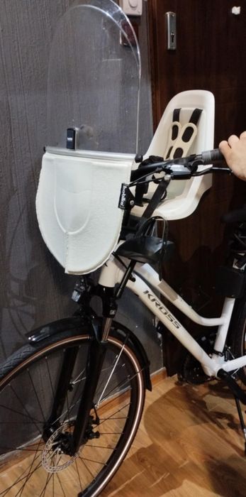 Fotelik rowerowy na kierownice przedni Bobike Mini One z osłoną