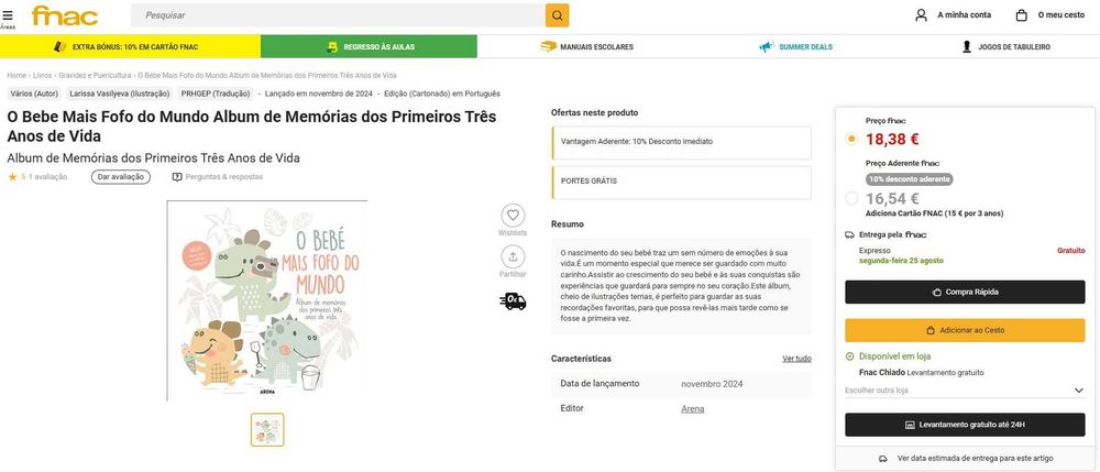 Livro O bebé mais foto do mundo