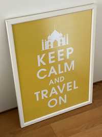 Poster keep calm emoldurado