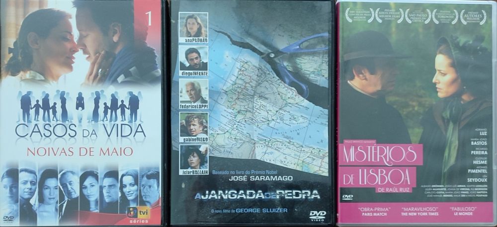 3 DVD de cinema português (preço de conjunto)
