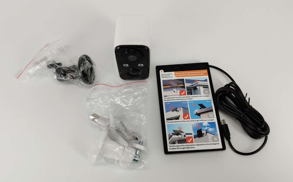 Kamera IP zewnętrzna Bezprzewodowa FOAOOD DF220- kamera solarna biała